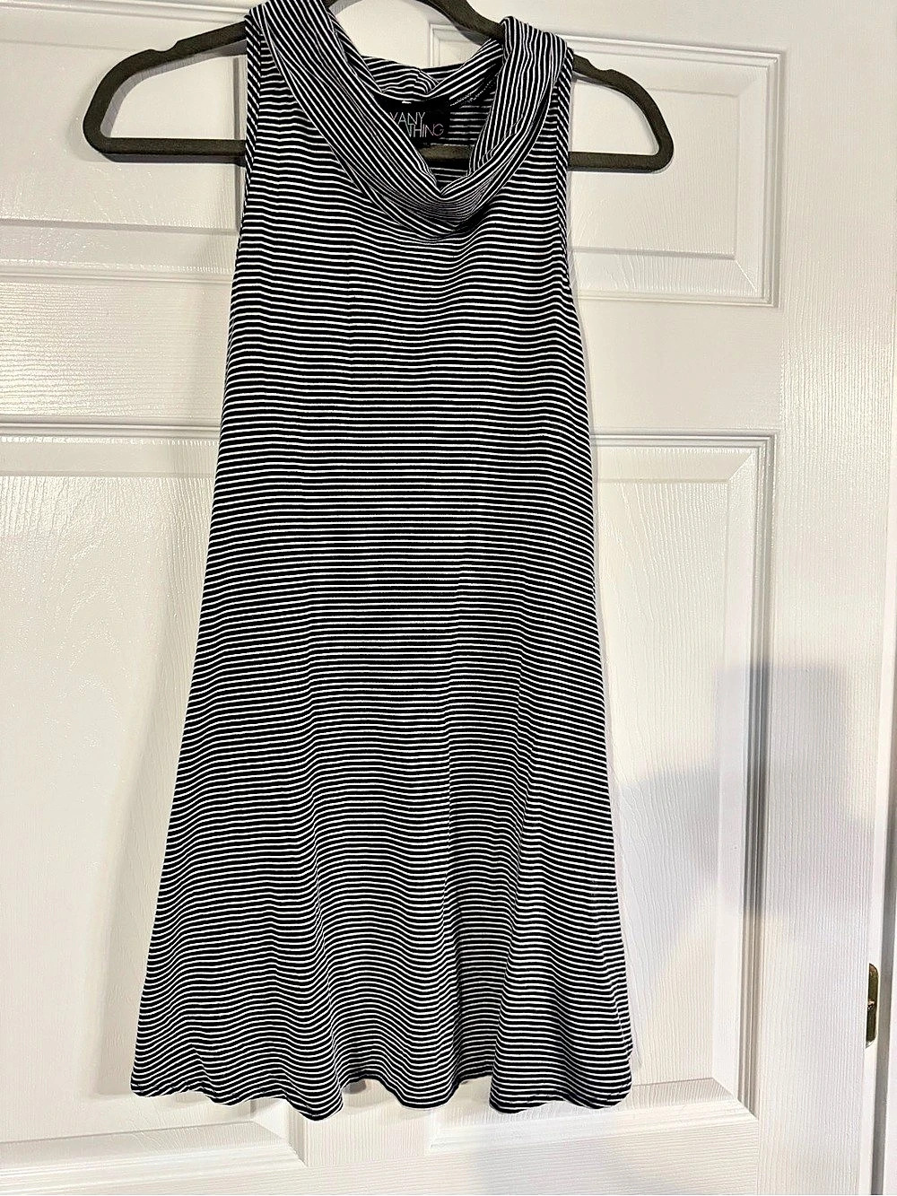 Striped Mini Dress in Navy & White Like New
